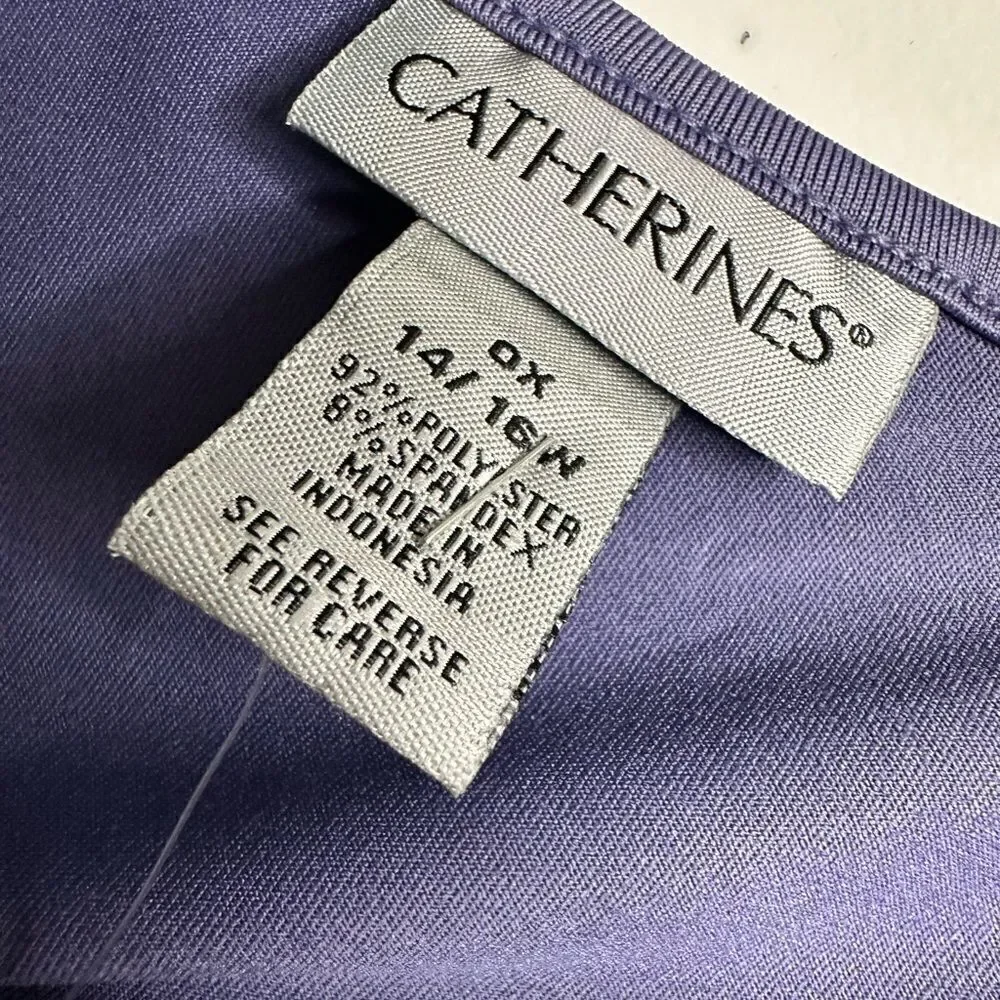 EUC Catherine’s Plus Size Lavender Sleeveless Blouse Layering Top- Size 0X 14/16 - Picture 2 of 7